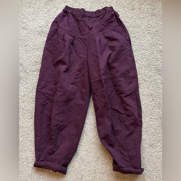 100% Cotton Super High Rise Balloon Leg Casual Pants - Picture 1 of 7